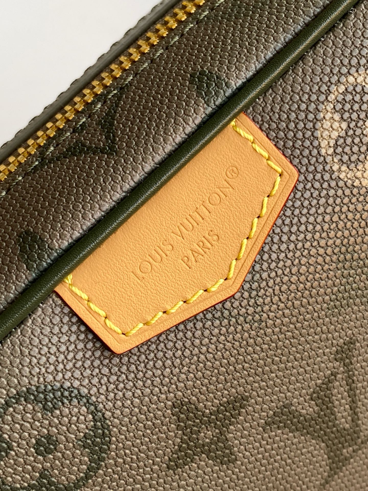 LV 一比一 Monogram灰綠拼接相機包 斜挎單肩小方包