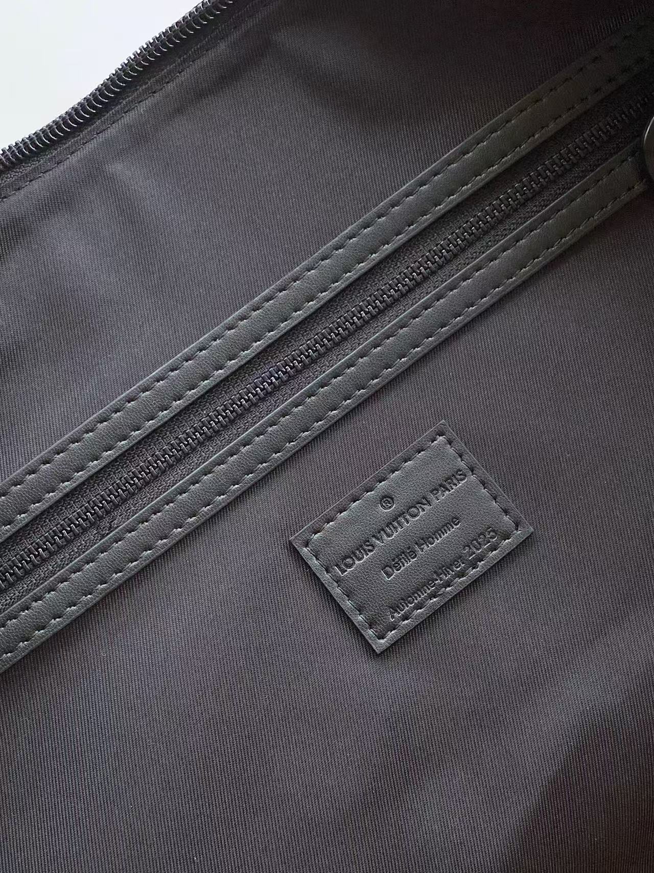 LV高仿包 橘色壓紋Monogram旅行包 大容量運動行李袋