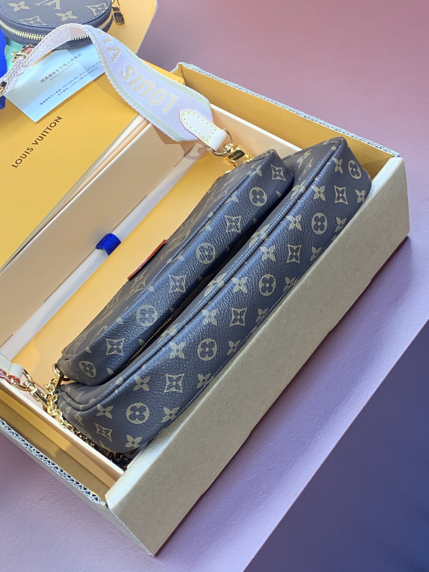 LV A貨Multi Pochette 原單三合一斜背包 女用鏈條包