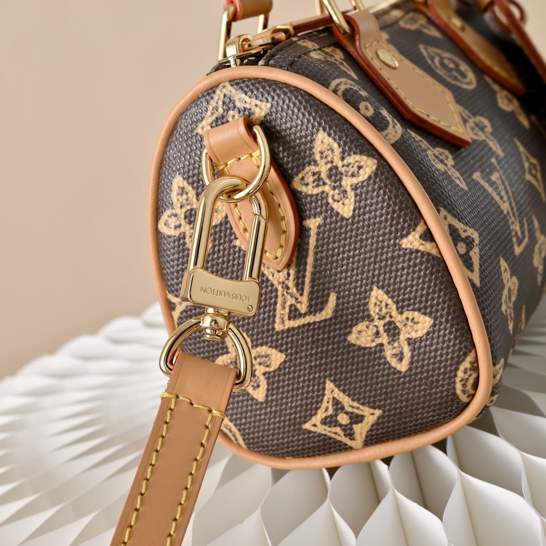 LV 一比一Nano Speedy迷你包 A貨老花手提斜背女包