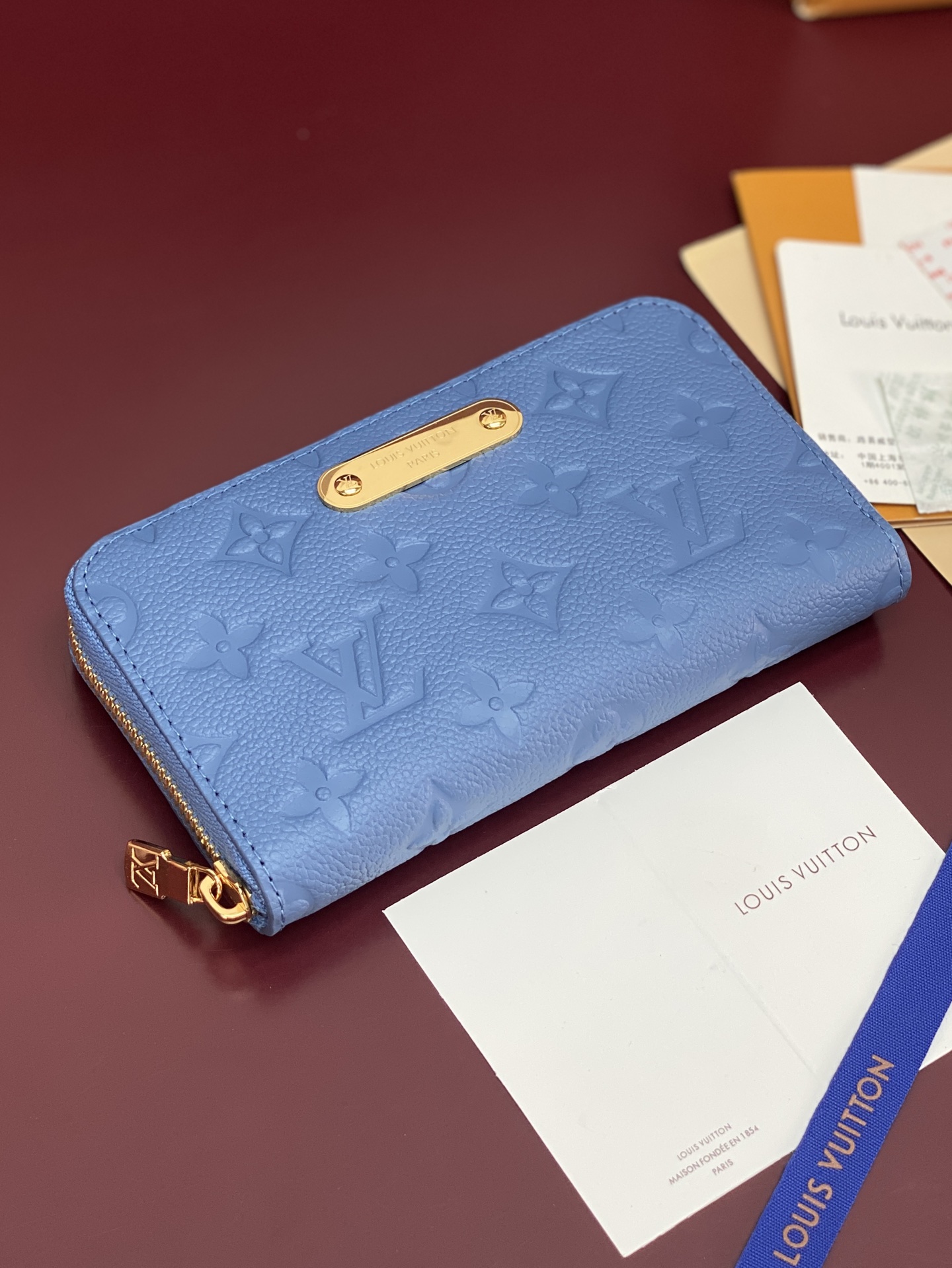 LV 原單 Empreinte 壓紋拉鍊長夾 湖水藍女士精品皮夾| 12 LV 原單 Empreinte 壓紋拉鍊長夾 湖水藍女士精品皮夾