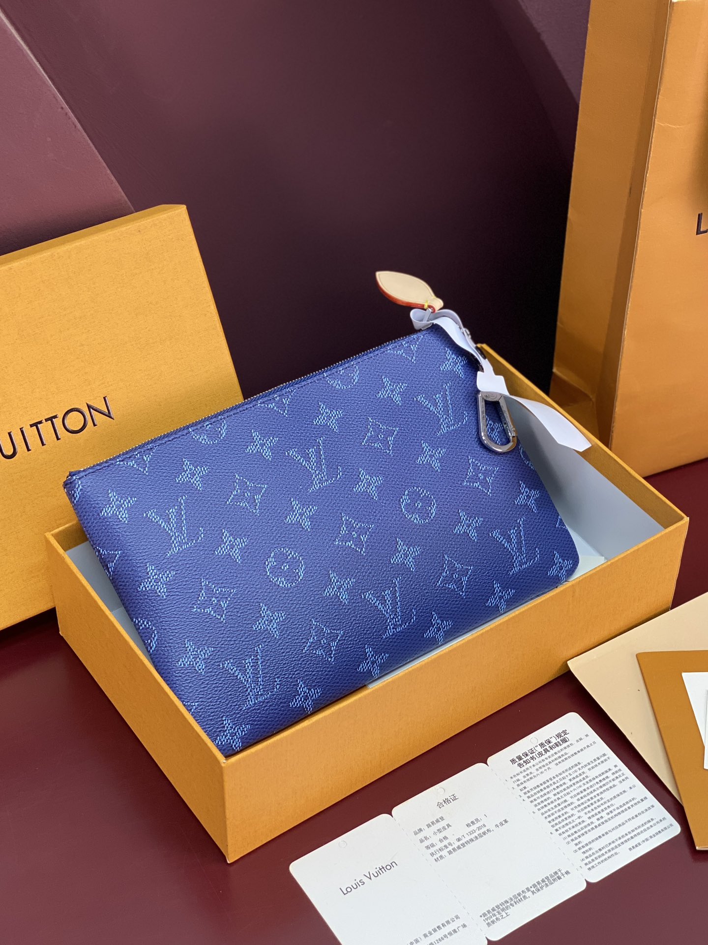 LV 一比一 Monogram 藍色拉鍊零錢包 女款精品收納小包| 14 LV 一比一 Monogram 藍色拉鍊零錢包 女款精品收納小包