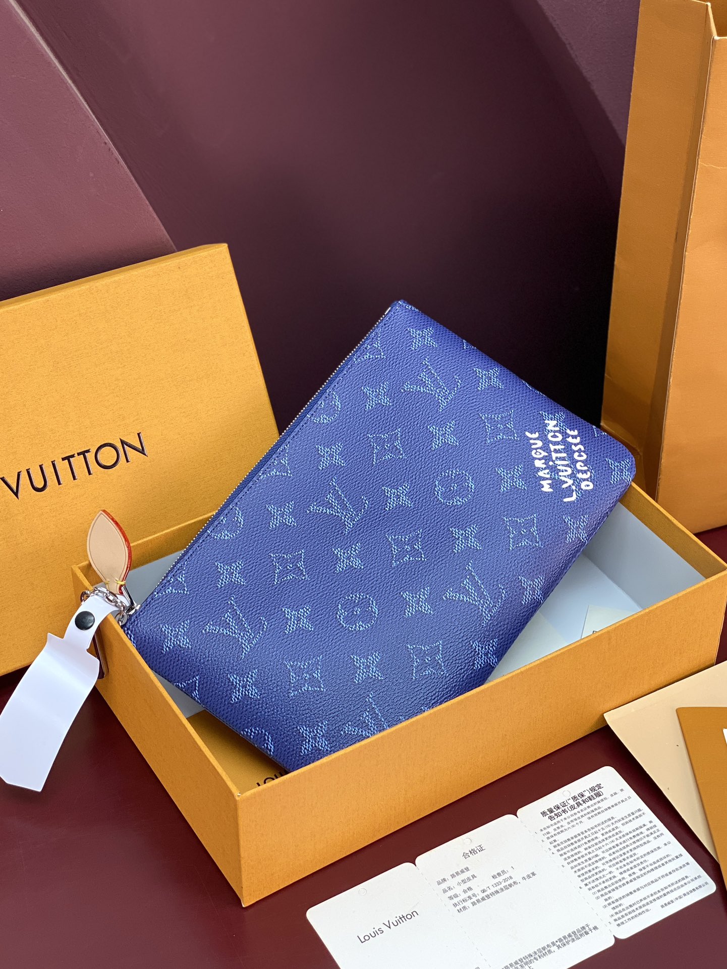 LV 一比一 Monogram 藍色拉鍊零錢包 女款精品收納小包| 13 LV 一比一 Monogram 藍色拉鍊零錢包 女款精品收納小包
