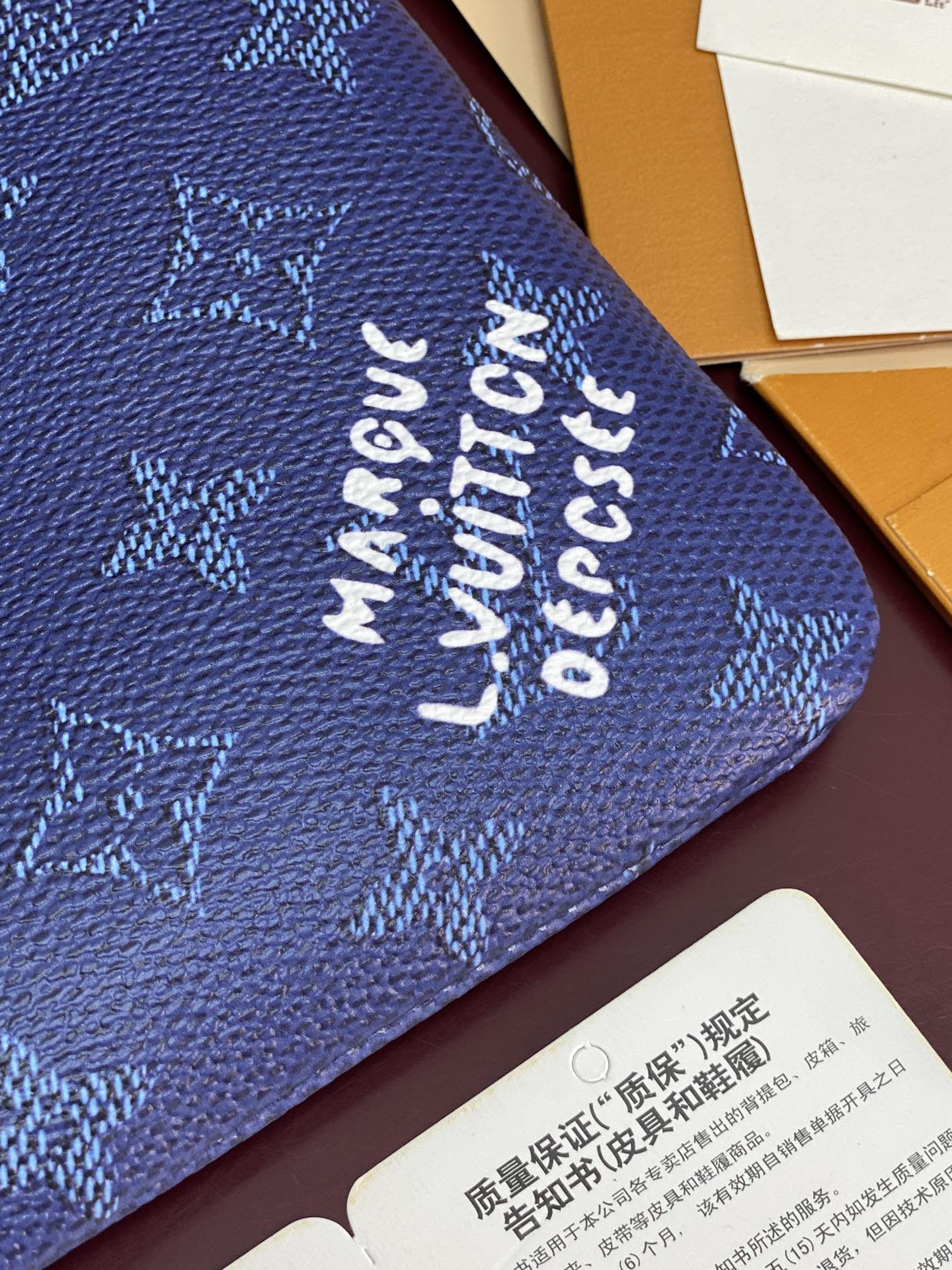 LV 一比一 Monogram 藍色拉鍊零錢包 女款精品收納小包| 8 LV 一比一 Monogram 藍色拉鍊零錢包 女款精品收納小包