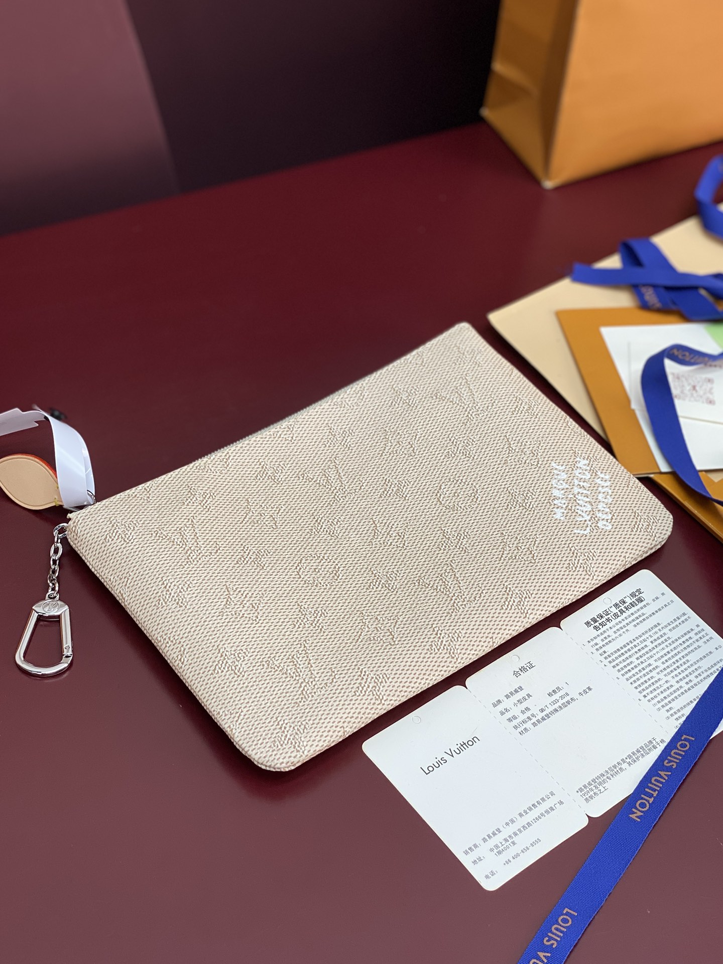 LV 原單 Monogram 米白色拉鍊零錢包 女款精品收納包| 9 LV 原單 Monogram 米白色拉鍊零錢包 女款精品收納包