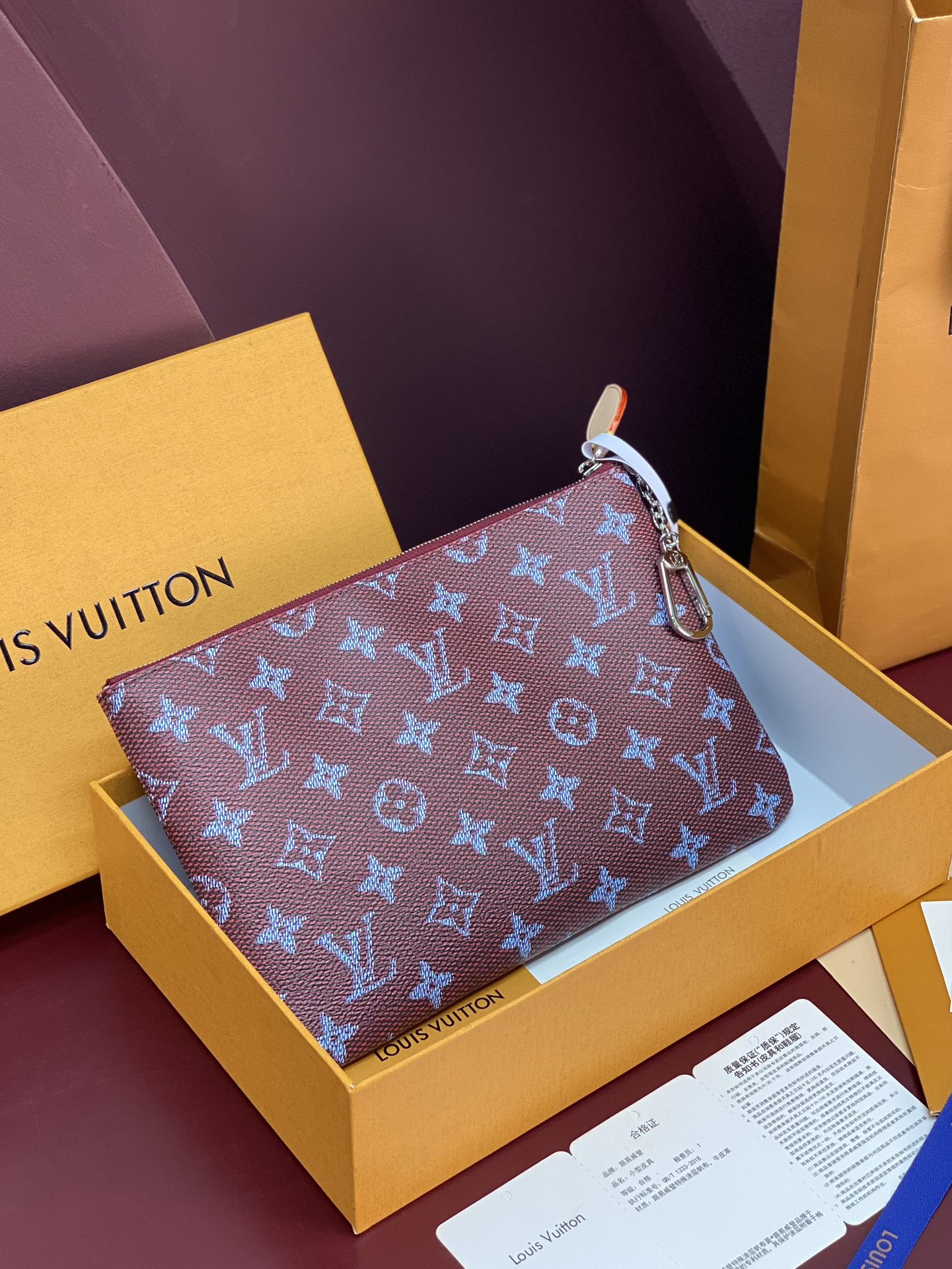 LV A貨 Monogram 酒紅色拉鍊零錢包 女款精品小包| 13 LV A貨 Monogram 酒紅色拉鍊零錢包 女款精品小包