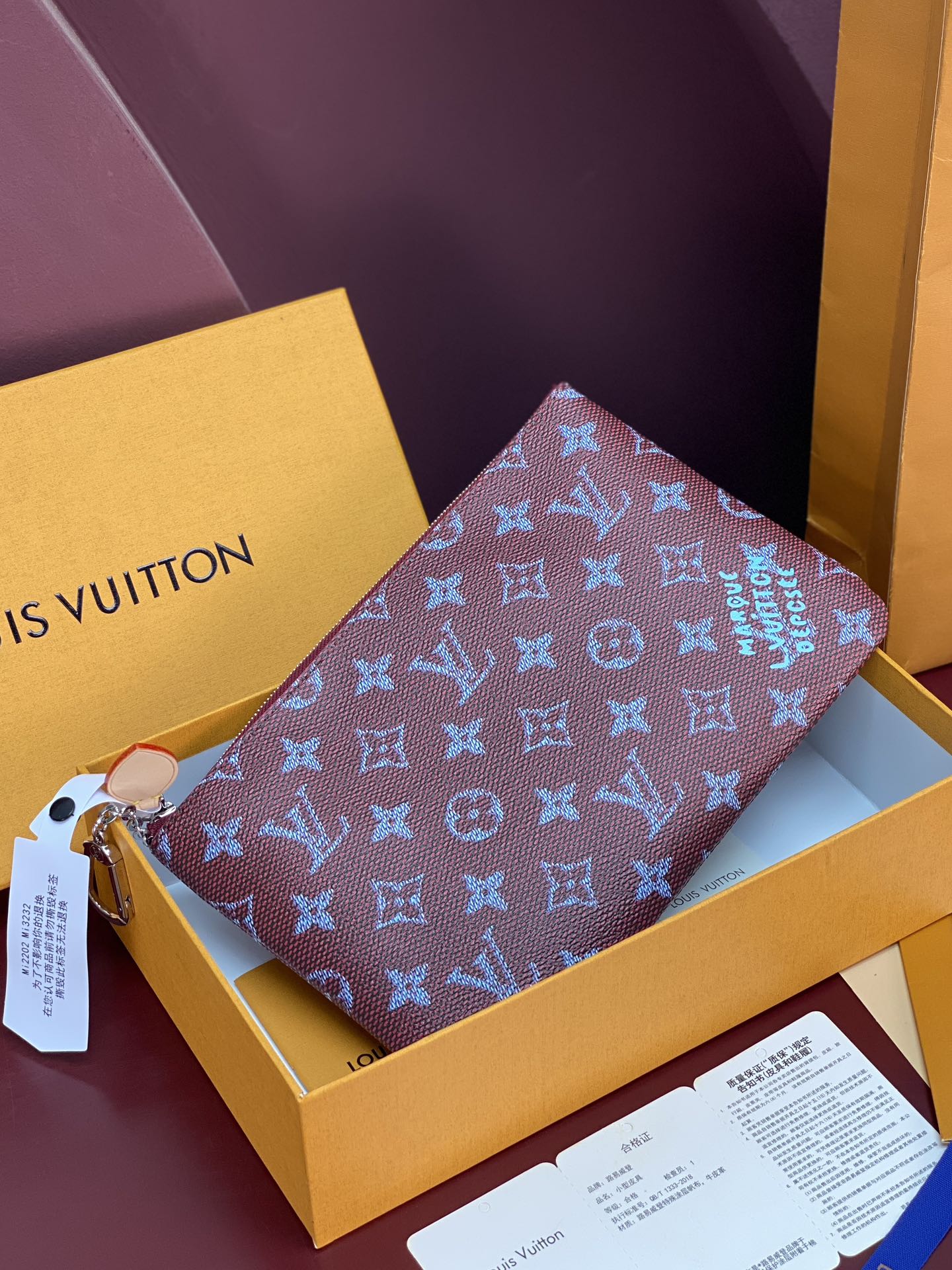 LV A貨 Monogram 酒紅色拉鍊零錢包 女款精品小包| 12 LV A貨 Monogram 酒紅色拉鍊零錢包 女款精品小包