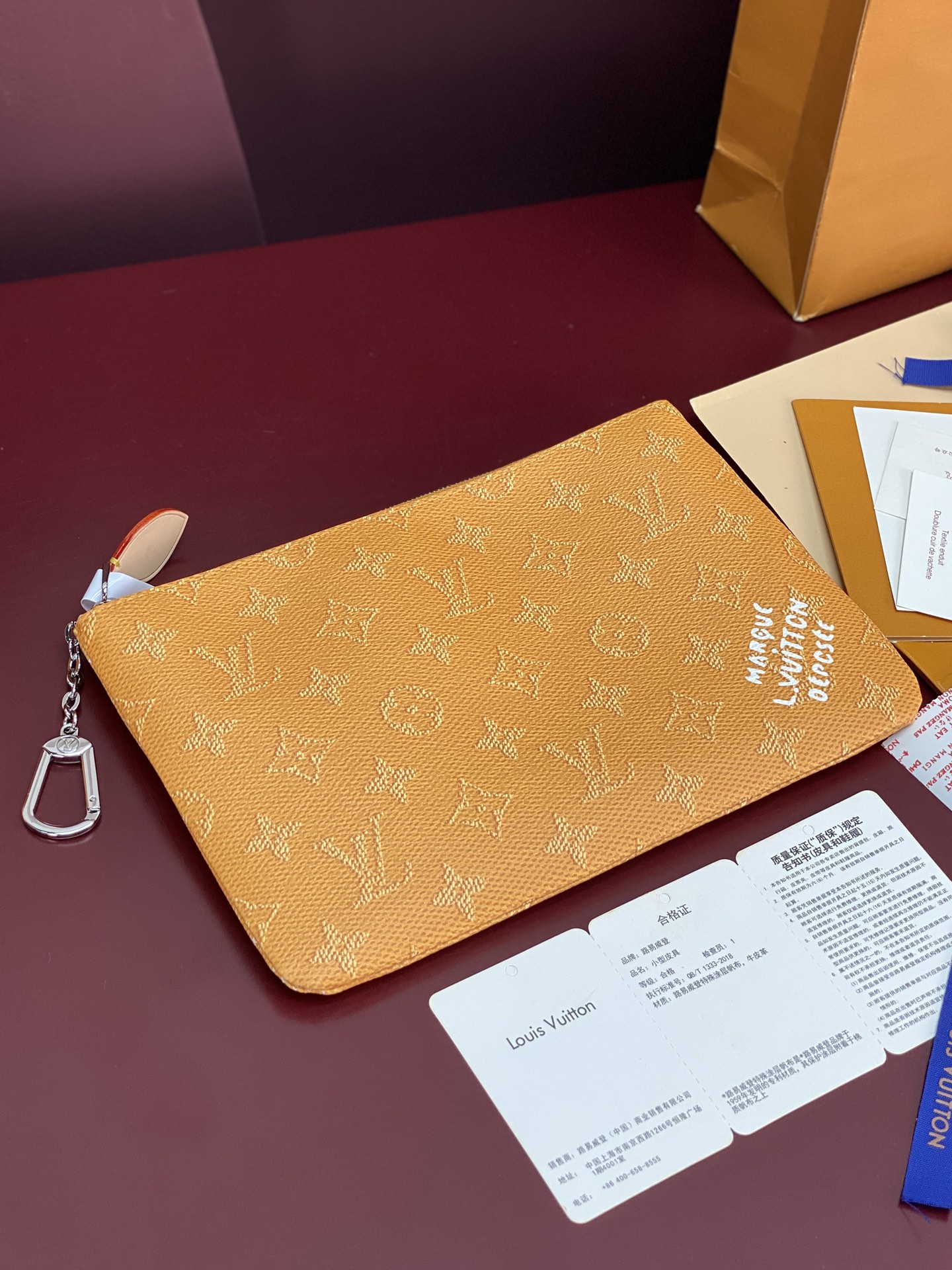 LV 復刻 Monogram 黃色拉鍊零錢包 女款輕奢收納小包| 9 LV 復刻 Monogram 黃色拉鍊零錢包 女款輕奢收納小包