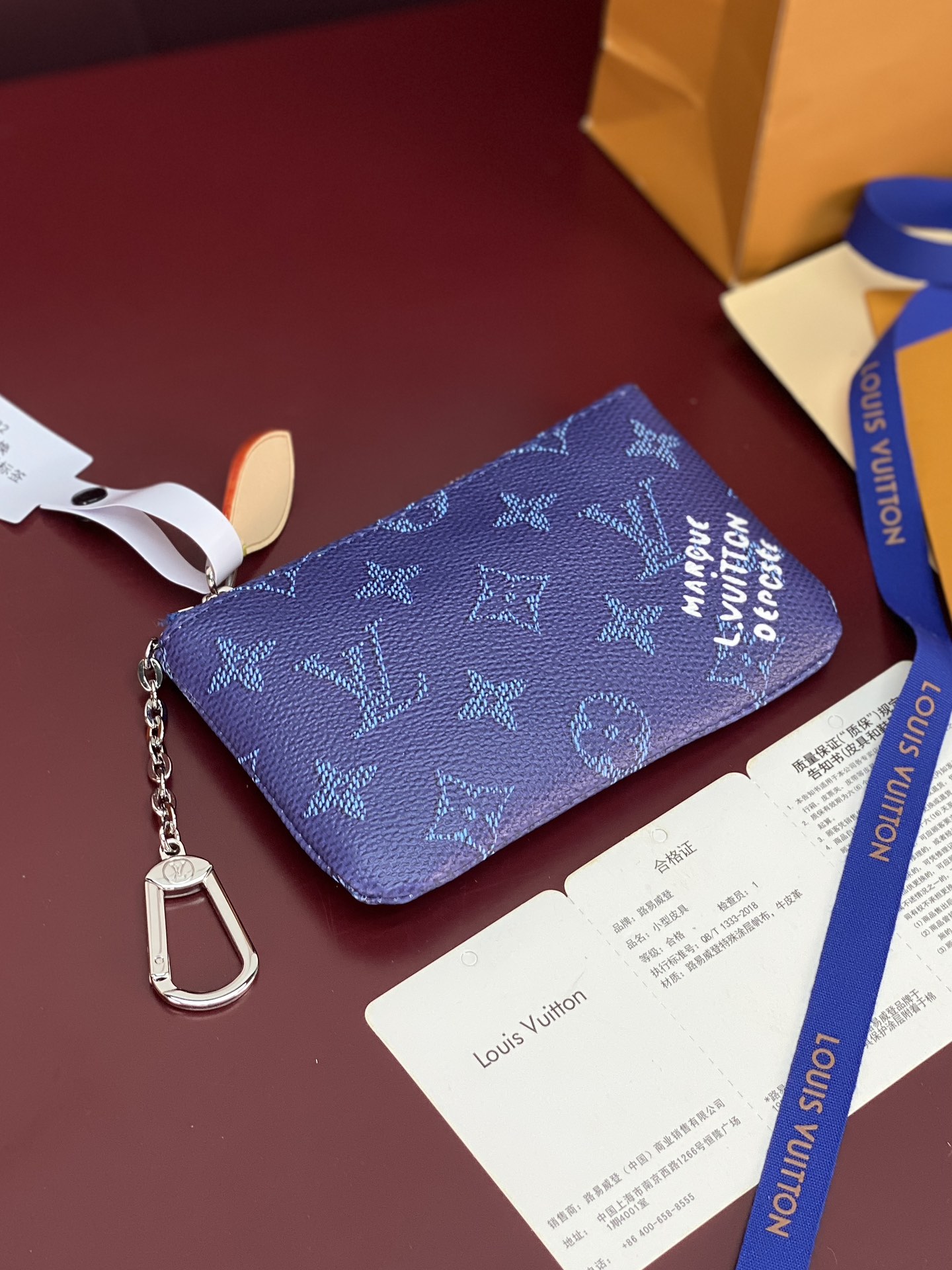 LV 高仿 Monogram 紫藍色迷你零錢包 女款掛飾卡包| 12 LV 高仿 Monogram 紫藍色迷你零錢包 女款掛飾卡包