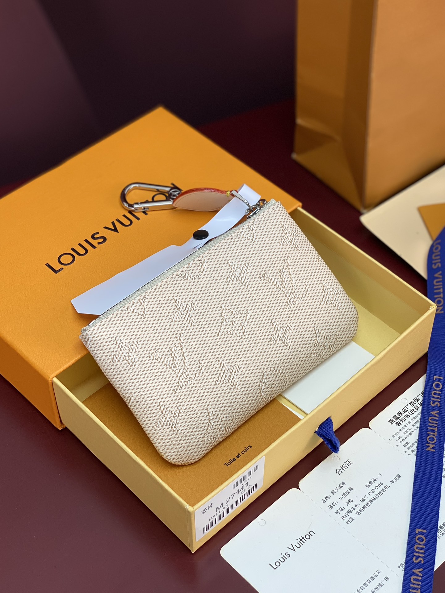 LV 一比一 Monogram 米白色迷你零錢包 女款精品卡包| 13 LV 一比一 Monogram 米白色迷你零錢包 女款精品卡包