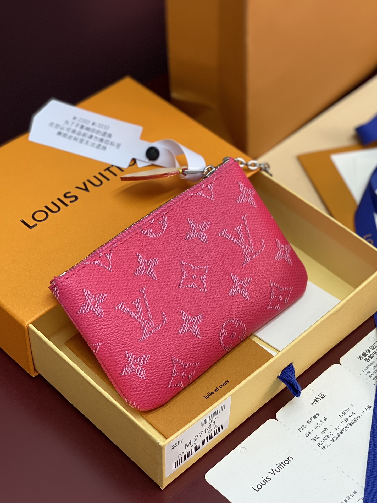 LV 高仿 Monogram 桃紅色迷你零錢包 女款時尚收納包| 13 LV 高仿 Monogram 桃紅色迷你零錢包 女款時尚收納包