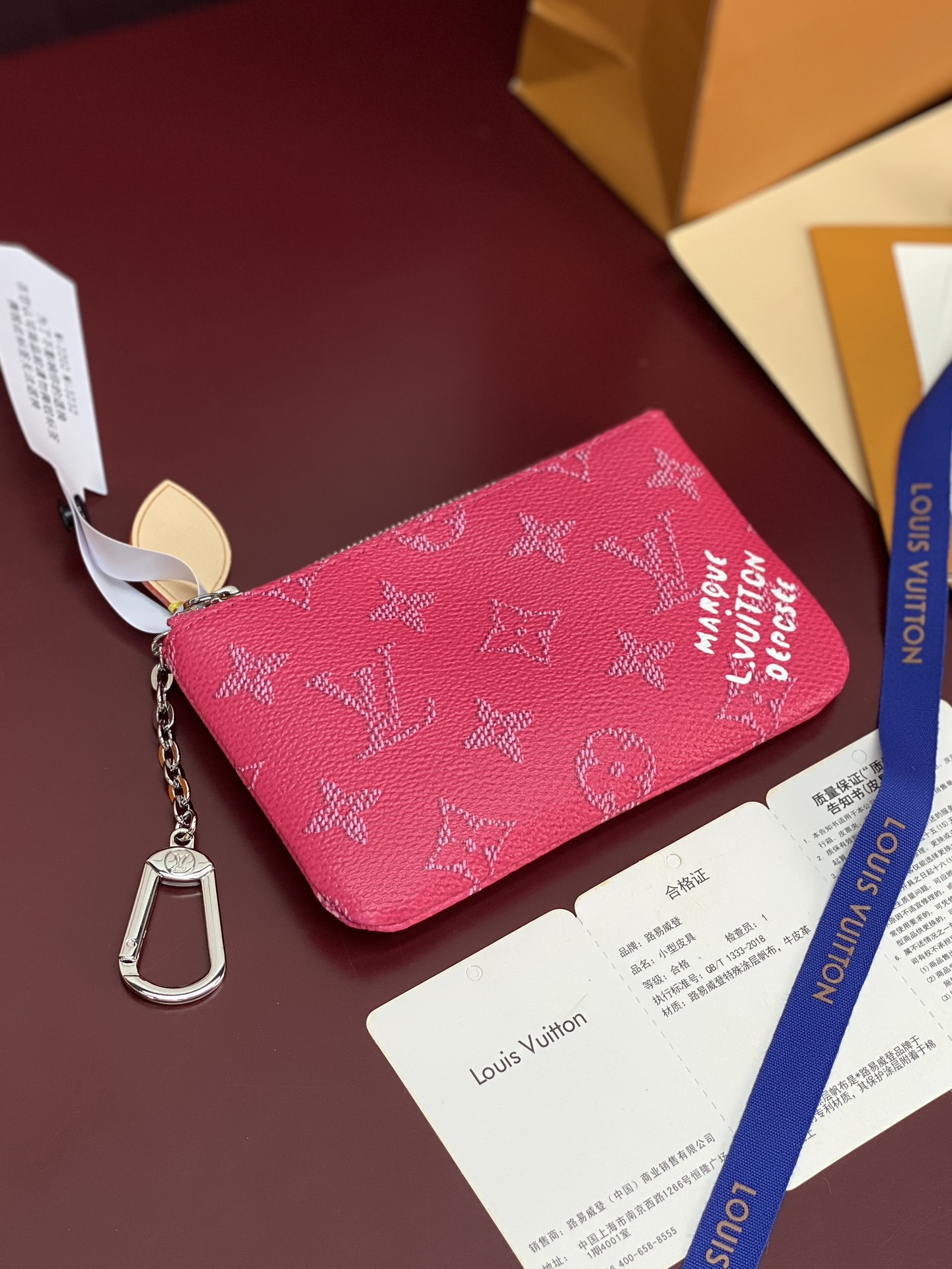 LV 高仿 Monogram 桃紅色迷你零錢包 女款時尚收納包| 12 LV 高仿 Monogram 桃紅色迷你零錢包 女款時尚收納包