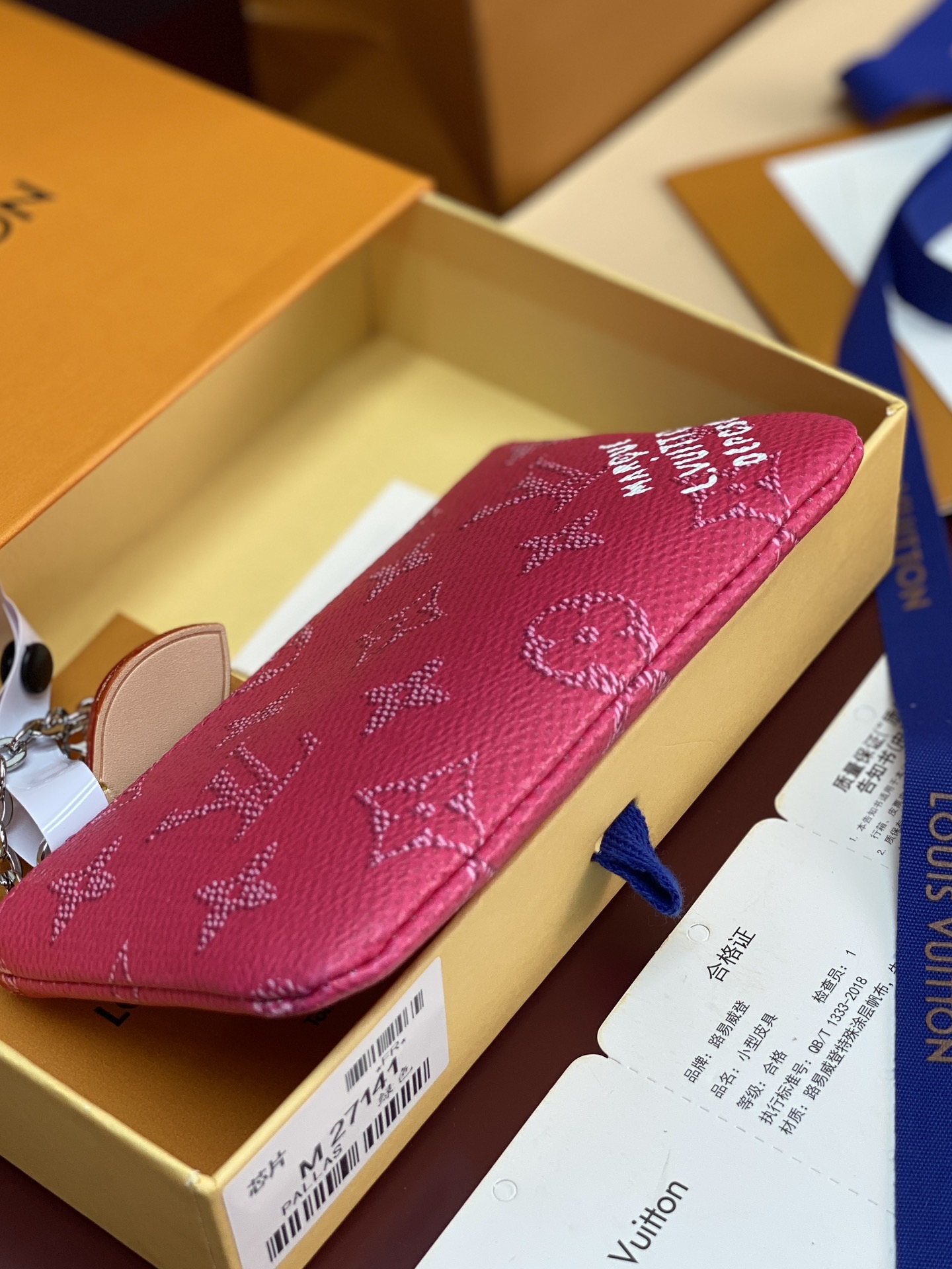 LV 高仿 Monogram 桃紅色迷你零錢包 女款時尚收納包| 9 LV 高仿 Monogram 桃紅色迷你零錢包 女款時尚收納包