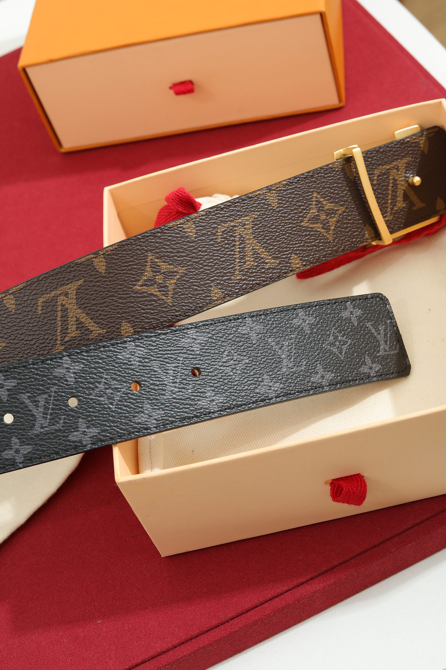 LV 復刻男款 Monogram Eclipse 金色LV扣頭皮帶 經典商務款| 7 LV 復刻男款 Monogram Eclipse 金色LV扣頭皮帶 經典商務款