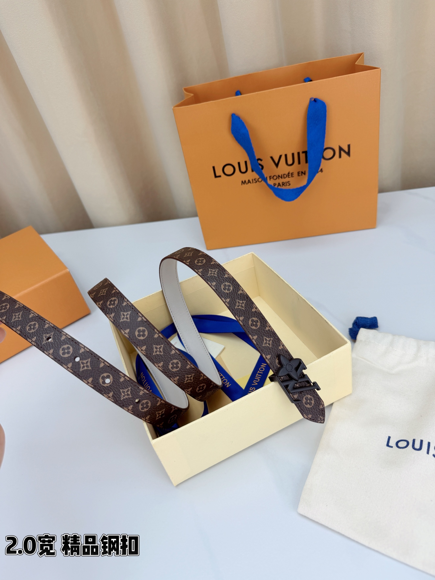 LV 一比一女款 Monogram 細版銀扣腰帶 氣質穿搭款