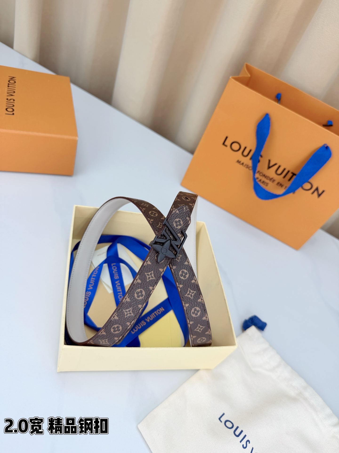 LV 一比一女款 Monogram 細版銀扣腰帶 氣質穿搭款