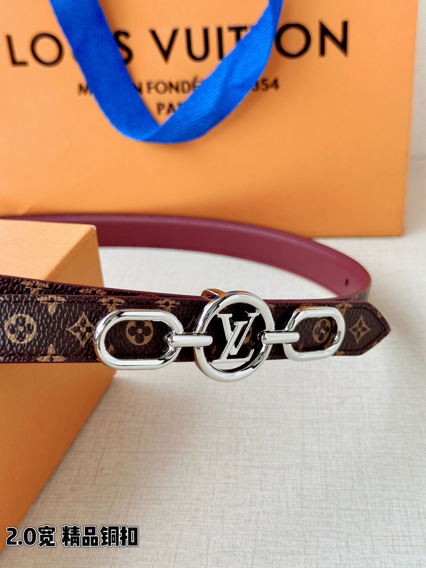 LV A貨女款 Monogram 圓環鏈條扣細版腰帶 優雅百搭款| 13 LV A貨女款 Monogram 圓環鏈條扣細版腰帶 優雅百搭款