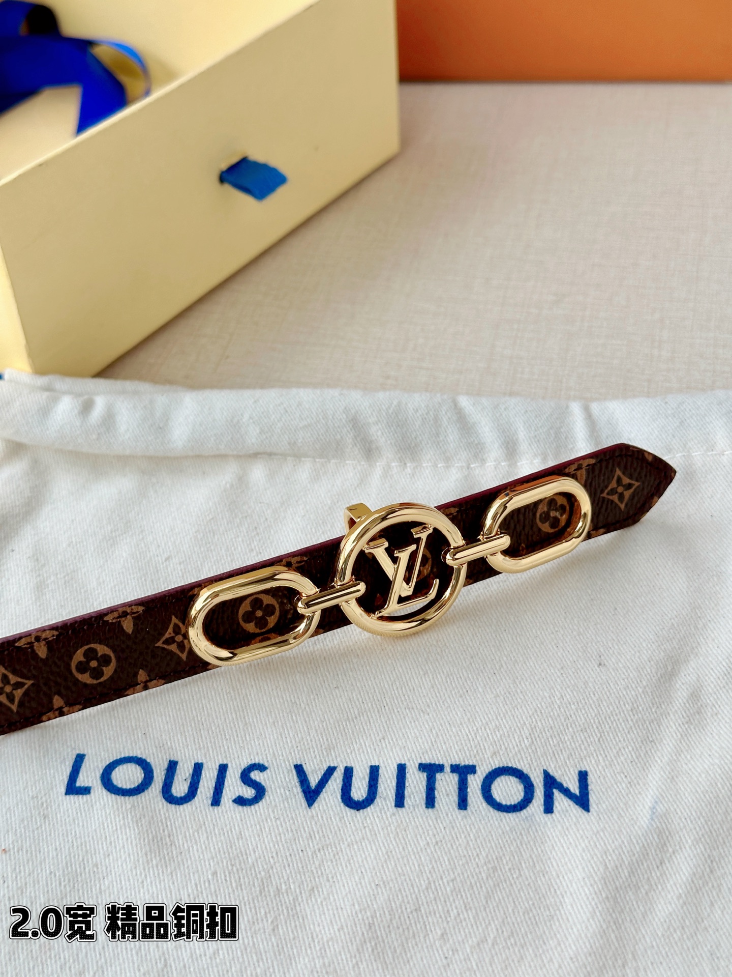 LV A貨女款 Monogram 圓環鏈條扣細版腰帶 優雅百搭款| 11 LV A貨女款 Monogram 圓環鏈條扣細版腰帶 優雅百搭款