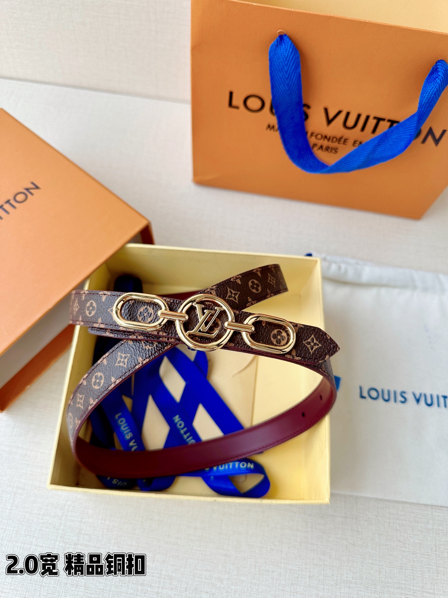 LV A貨女款 Monogram 圓環鏈條扣細版腰帶 優雅百搭款| 10 LV A貨女款 Monogram 圓環鏈條扣細版腰帶 優雅百搭款