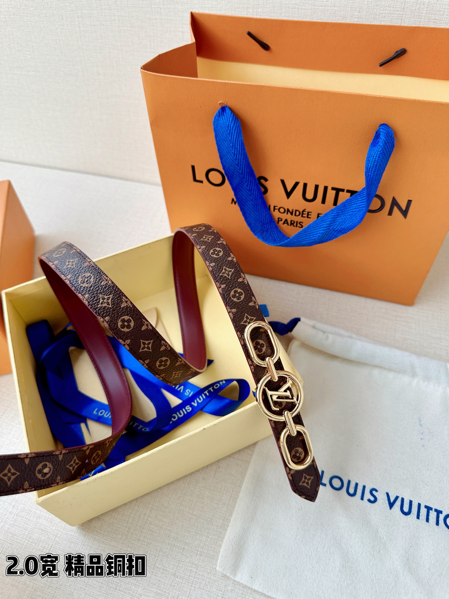 LV A貨女款 Monogram 圓環鏈條扣細版腰帶 優雅百搭款| 9 LV A貨女款 Monogram 圓環鏈條扣細版腰帶 優雅百搭款