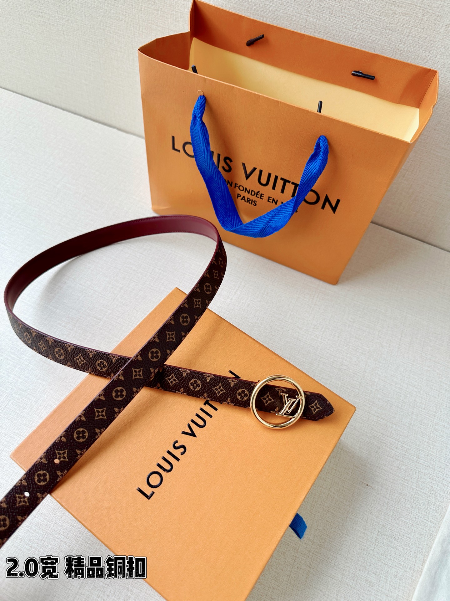 LV 原單女款 Monogram 黑色LV扣細版腰帶 時尚百搭款