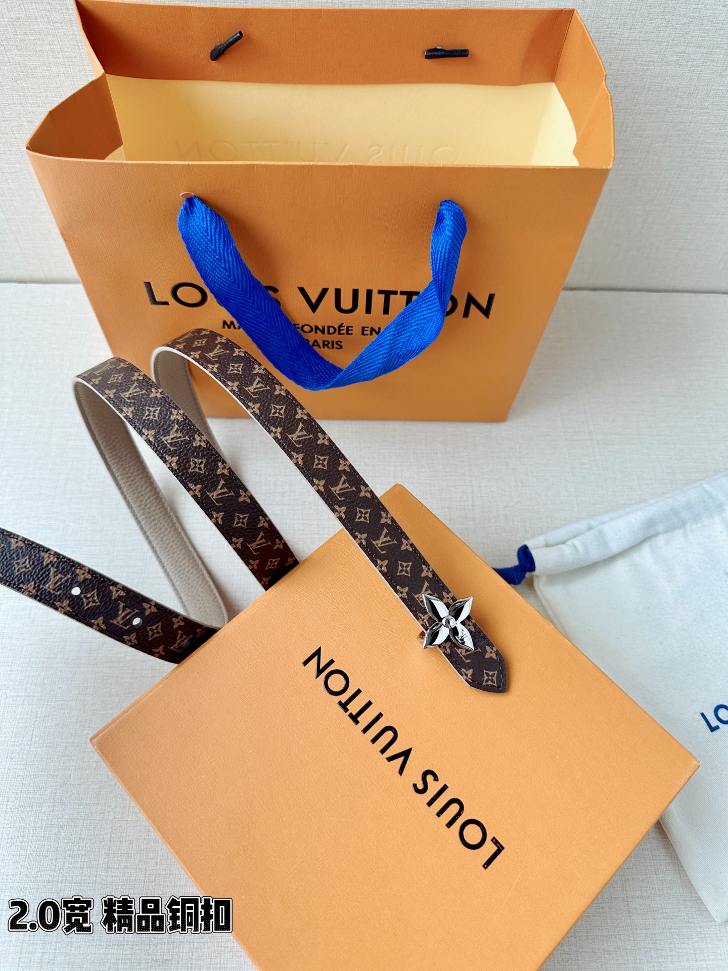 LV A貨女款 Monogram 花朵金扣細版腰帶 優雅百搭款| 8 LV A貨女款 Monogram 花朵金扣細版腰帶 優雅百搭款