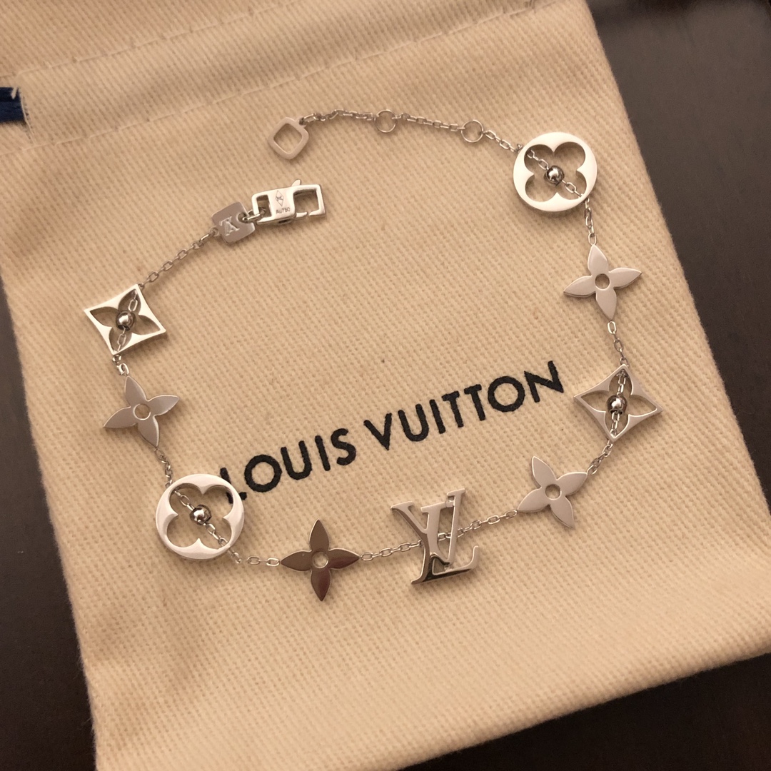 LV高仿花纹链条手链Monogram设计时尚百搭饰品