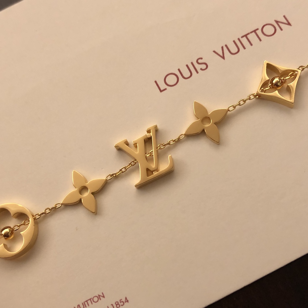 LV高仿花纹链条手链Monogram设计时尚百搭饰品