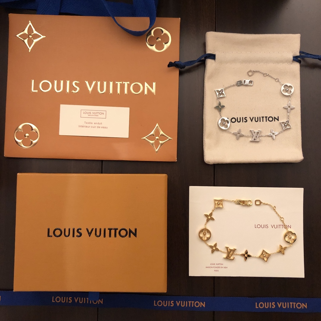 LV高仿花纹链条手链Monogram设计时尚百搭饰品