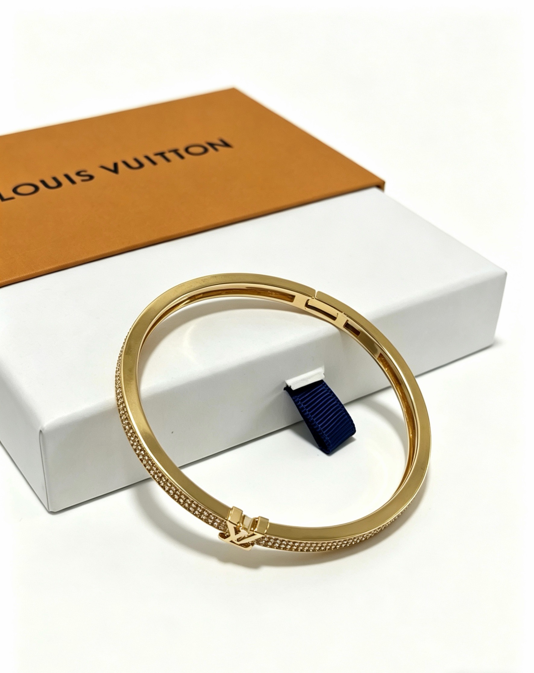 LV A貨女士金色細鑽手鐲優雅氣質設計輕奢百搭款
