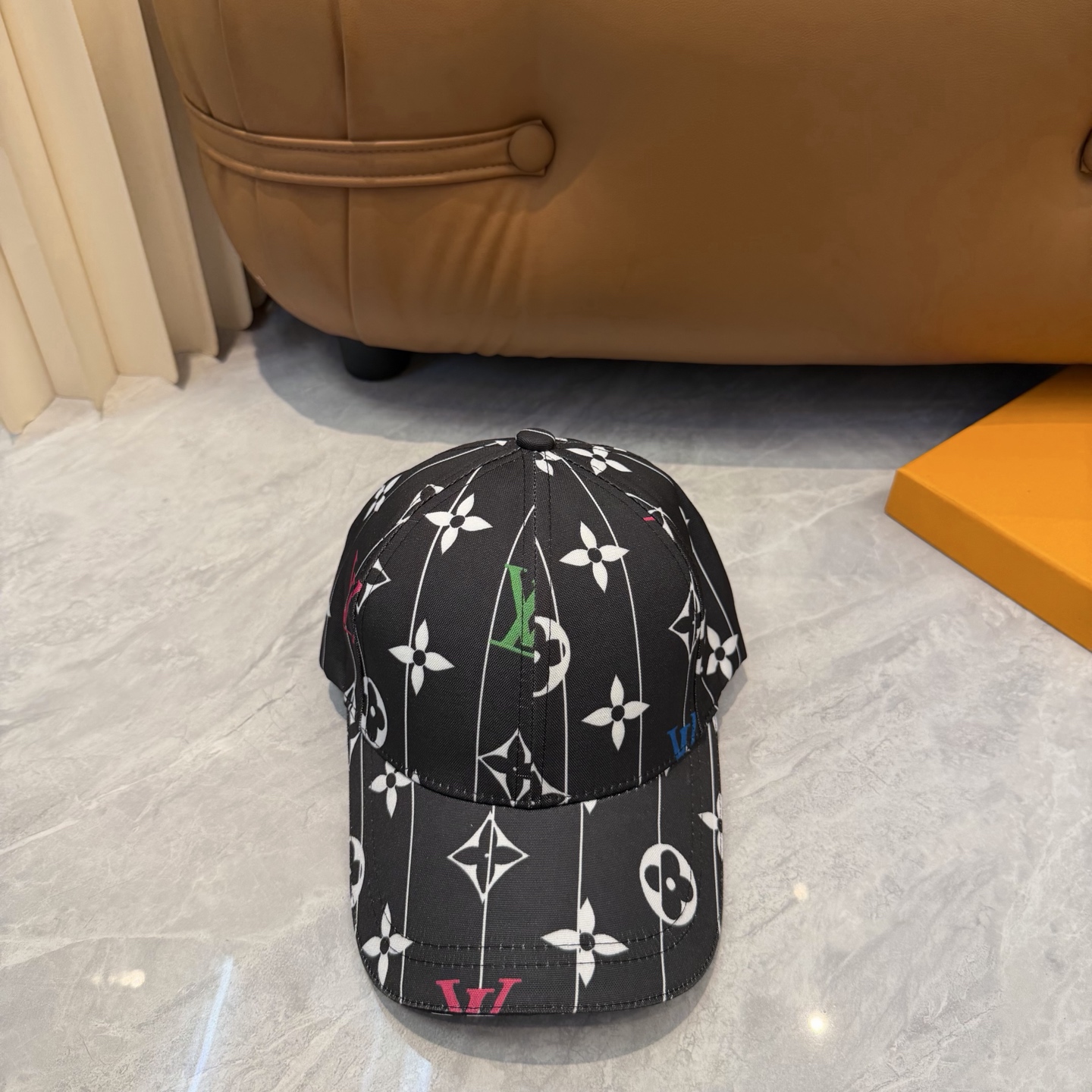 LV A貨 男/女款 黑色滿版老花棒球帽 經典百搭款| 3 LV A貨 男/女款 黑色滿版老花棒球帽 經典百搭款