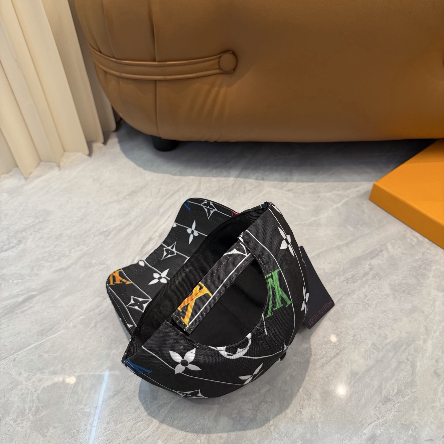 LV A貨 男/女款 黑色滿版老花棒球帽 經典百搭款