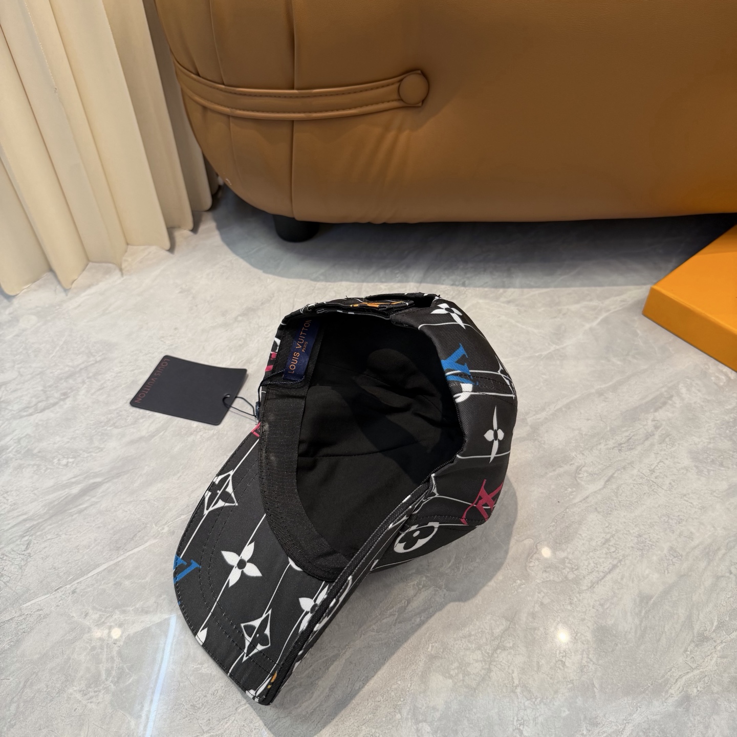 LV A貨 男/女款 黑色滿版老花棒球帽 經典百搭款