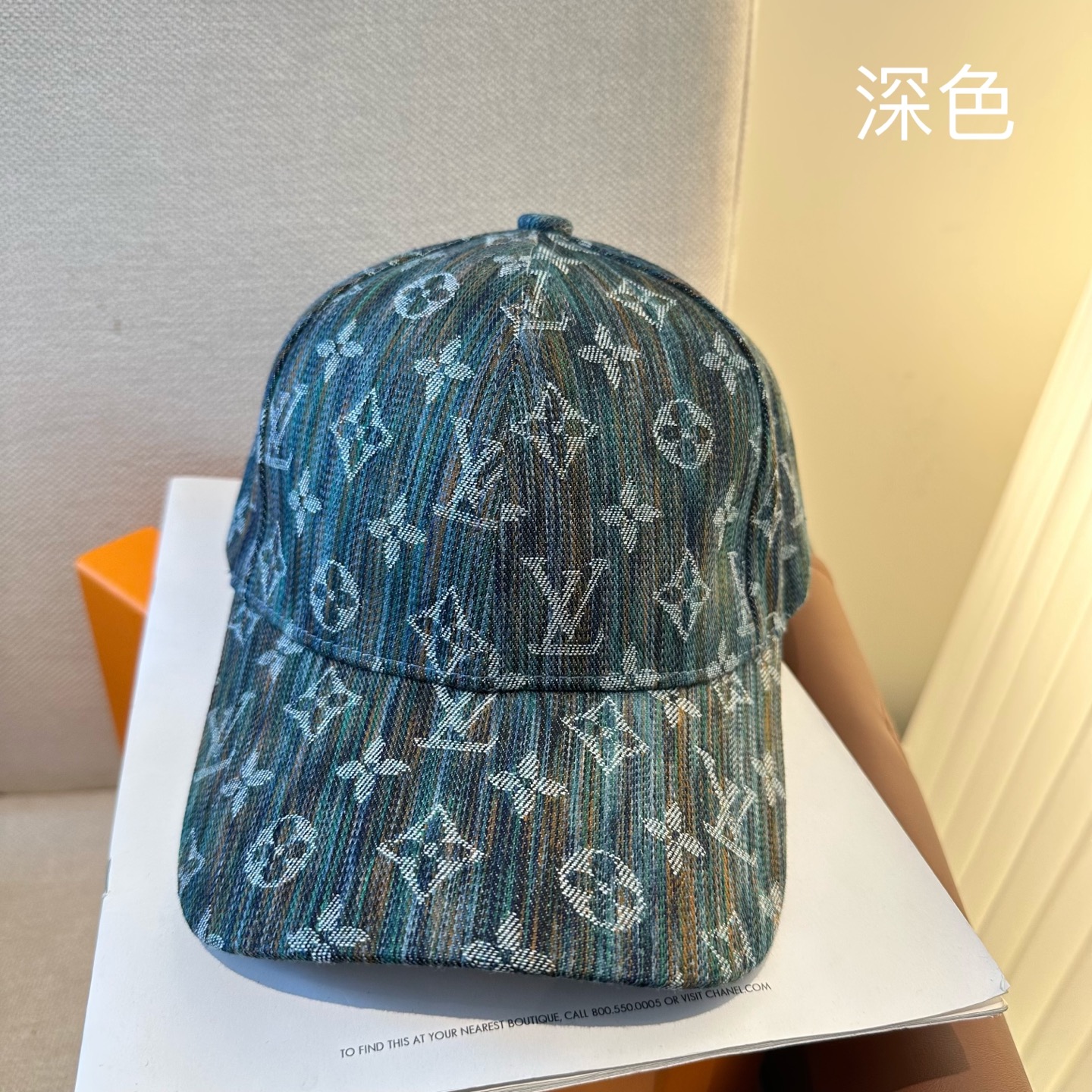 LV 一比一 男/女款 牛仔滿版老花棒球帽 潮流街頭款