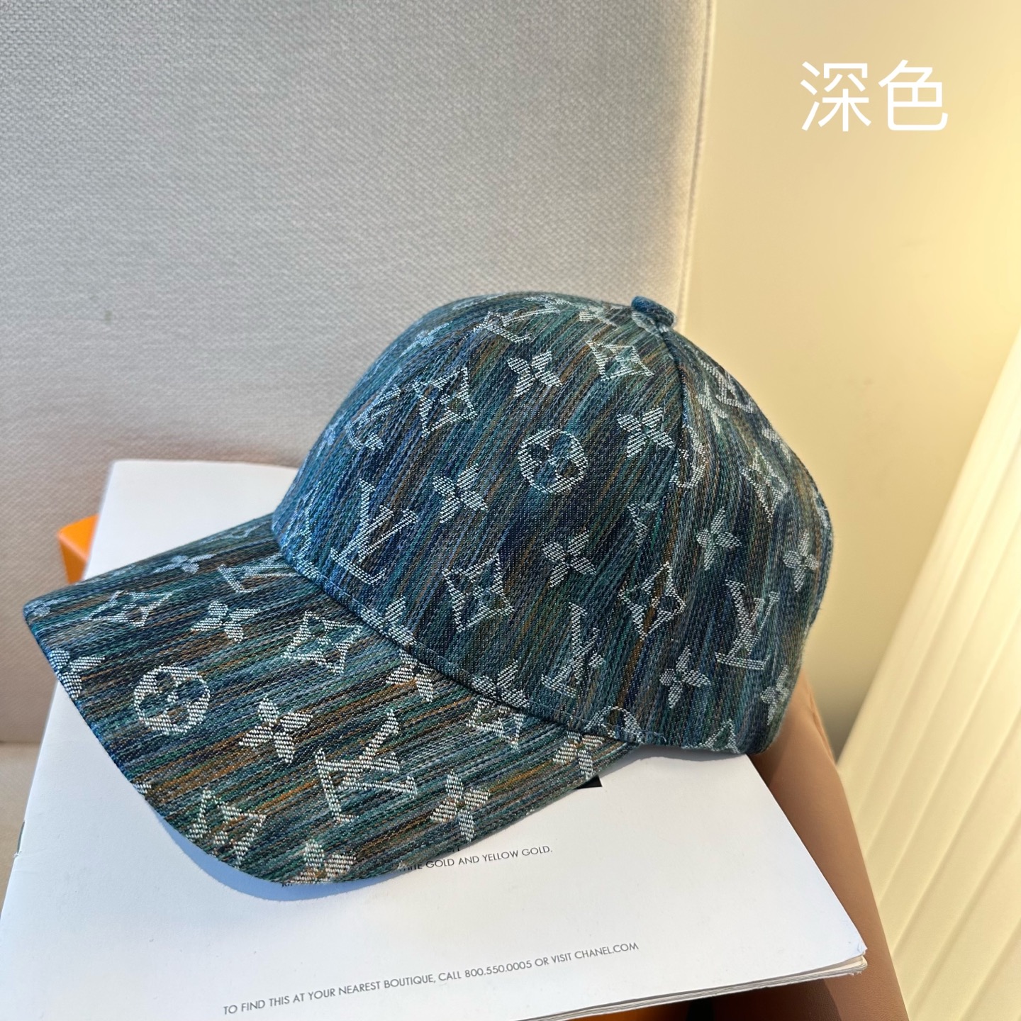 LV 一比一 男/女款 牛仔滿版老花棒球帽 潮流街頭款| 14 LV 一比一 男/女款 牛仔滿版老花棒球帽 潮流街頭款