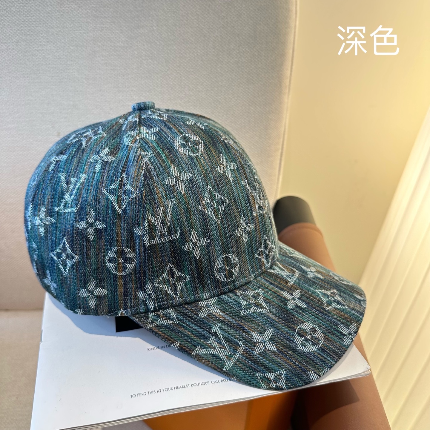 LV 一比一 男/女款 牛仔滿版老花棒球帽 潮流街頭款| 13 LV 一比一 男/女款 牛仔滿版老花棒球帽 潮流街頭款