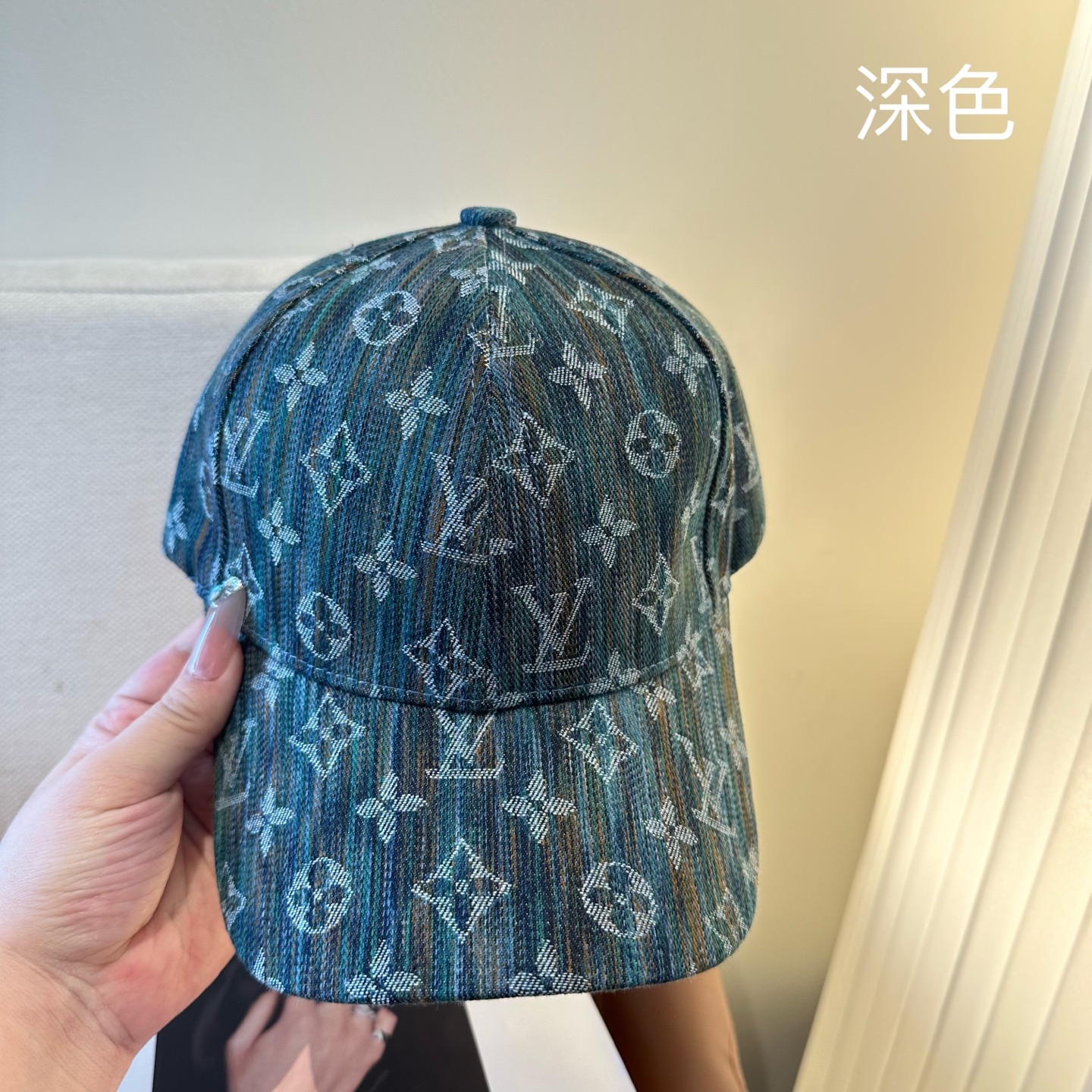 LV 一比一 男/女款 牛仔滿版老花棒球帽 潮流街頭款| 12 LV 一比一 男/女款 牛仔滿版老花棒球帽 潮流街頭款