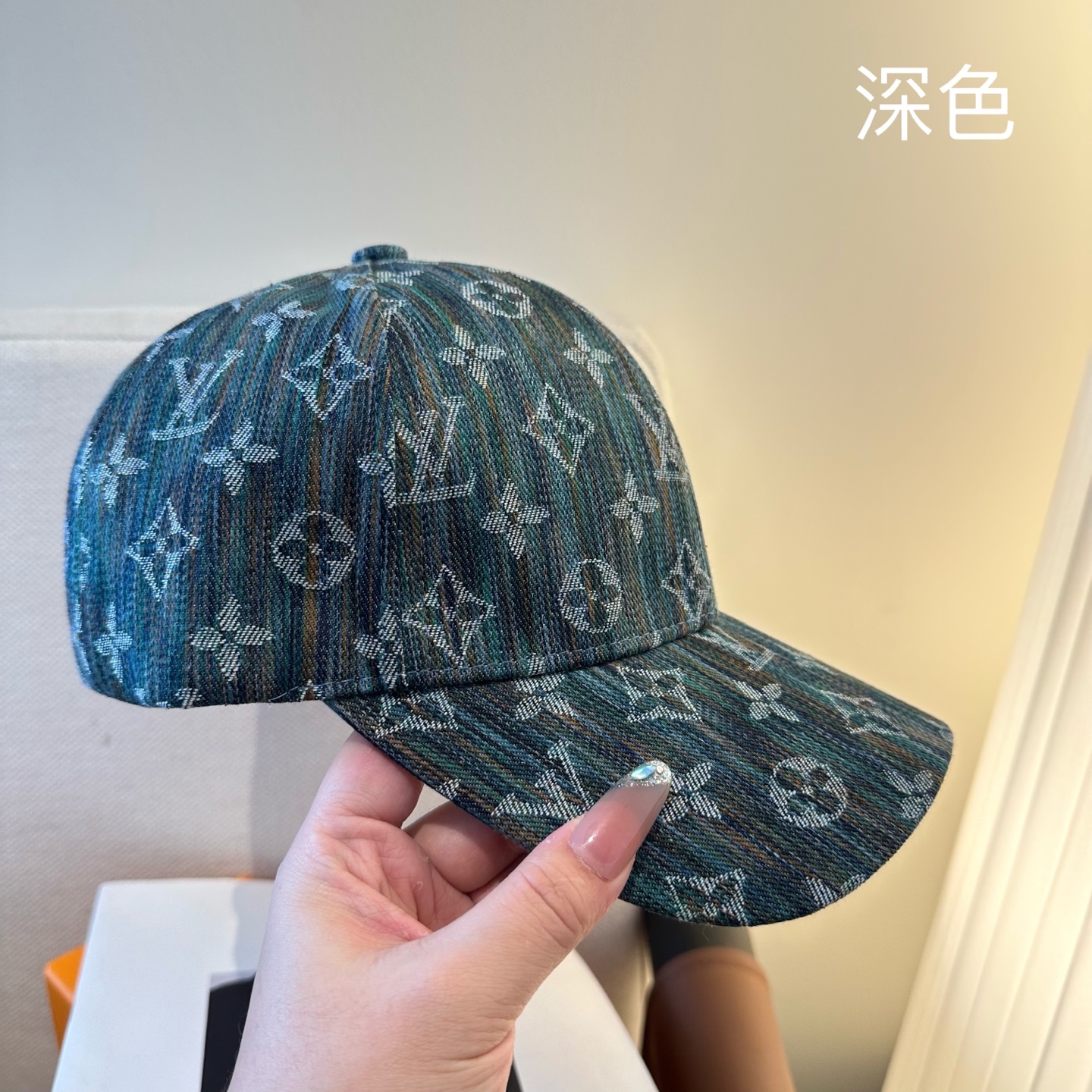 LV 一比一 男/女款 牛仔滿版老花棒球帽 潮流街頭款| 9 LV 一比一 男/女款 牛仔滿版老花棒球帽 潮流街頭款
