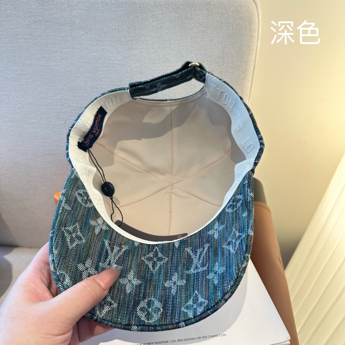 LV 一比一 男/女款 牛仔滿版老花棒球帽 潮流街頭款| 8 LV 一比一 男/女款 牛仔滿版老花棒球帽 潮流街頭款