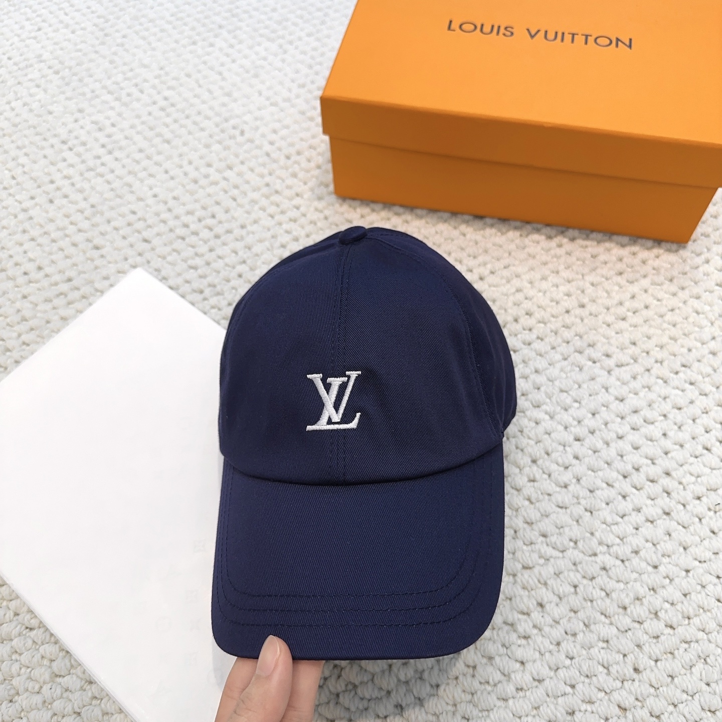 LV棒球帽男原單深藍LOGO刺繡休閒百搭鴨舌帽女戶外遮陽帽子| 14 LV棒球帽男原單深藍LOGO刺繡休閒百搭鴨舌帽女戶外遮陽帽子
