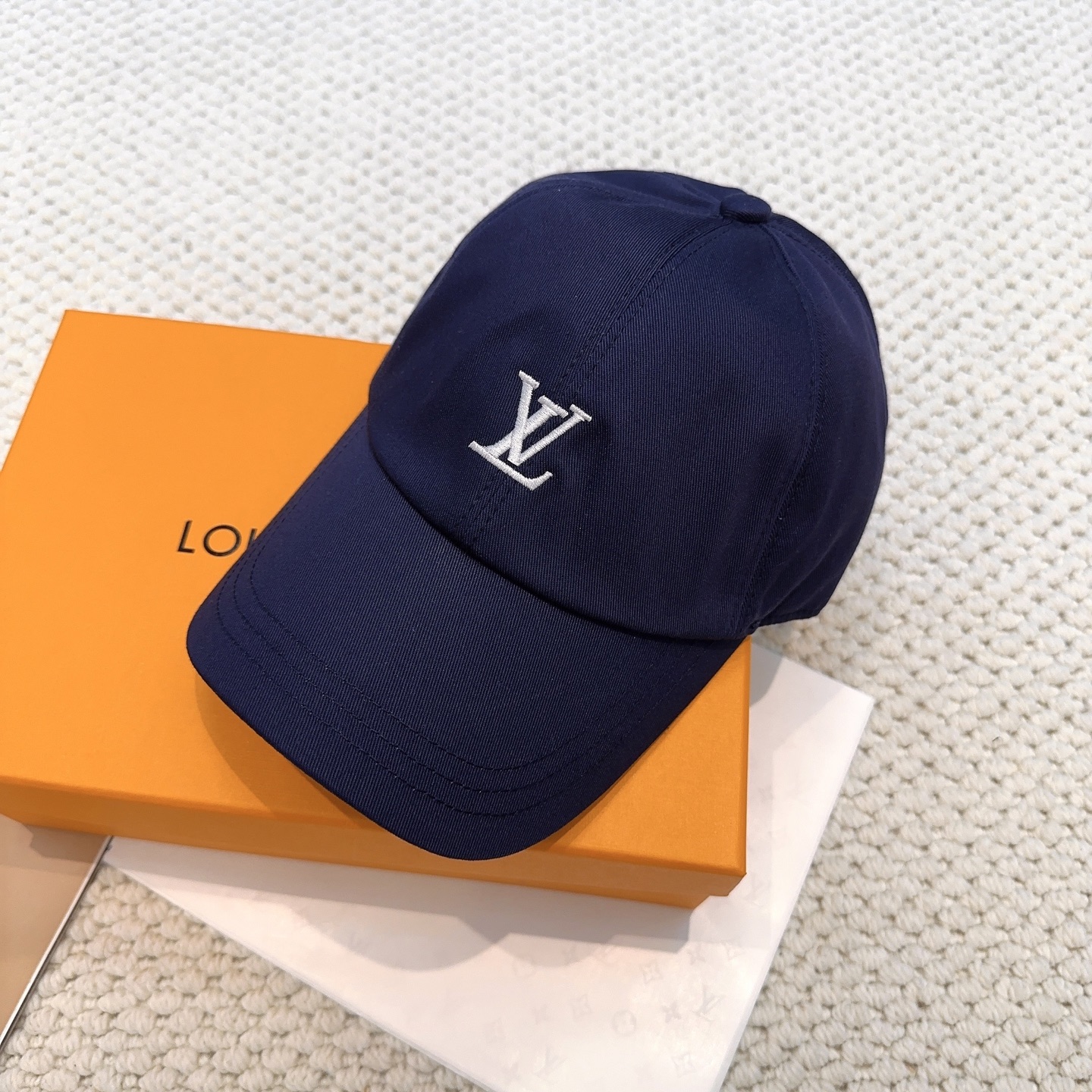 LV棒球帽男原單深藍LOGO刺繡休閒百搭鴨舌帽女戶外遮陽帽子| 7 LV棒球帽男原單深藍LOGO刺繡休閒百搭鴨舌帽女戶外遮陽帽子