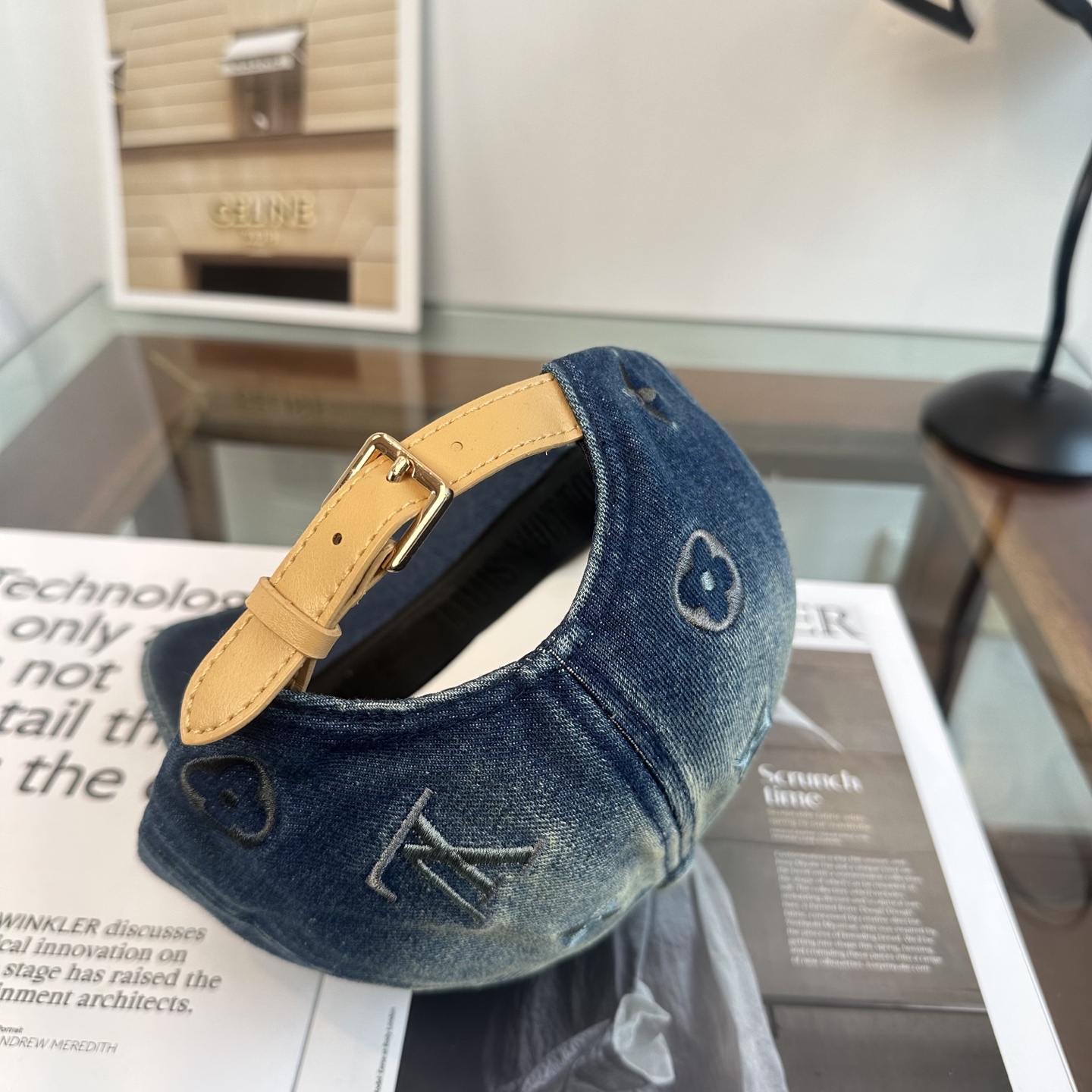 LV A貨 牛仔刺繡滿版圖案鴨舌帽 復古洗水休閒帽