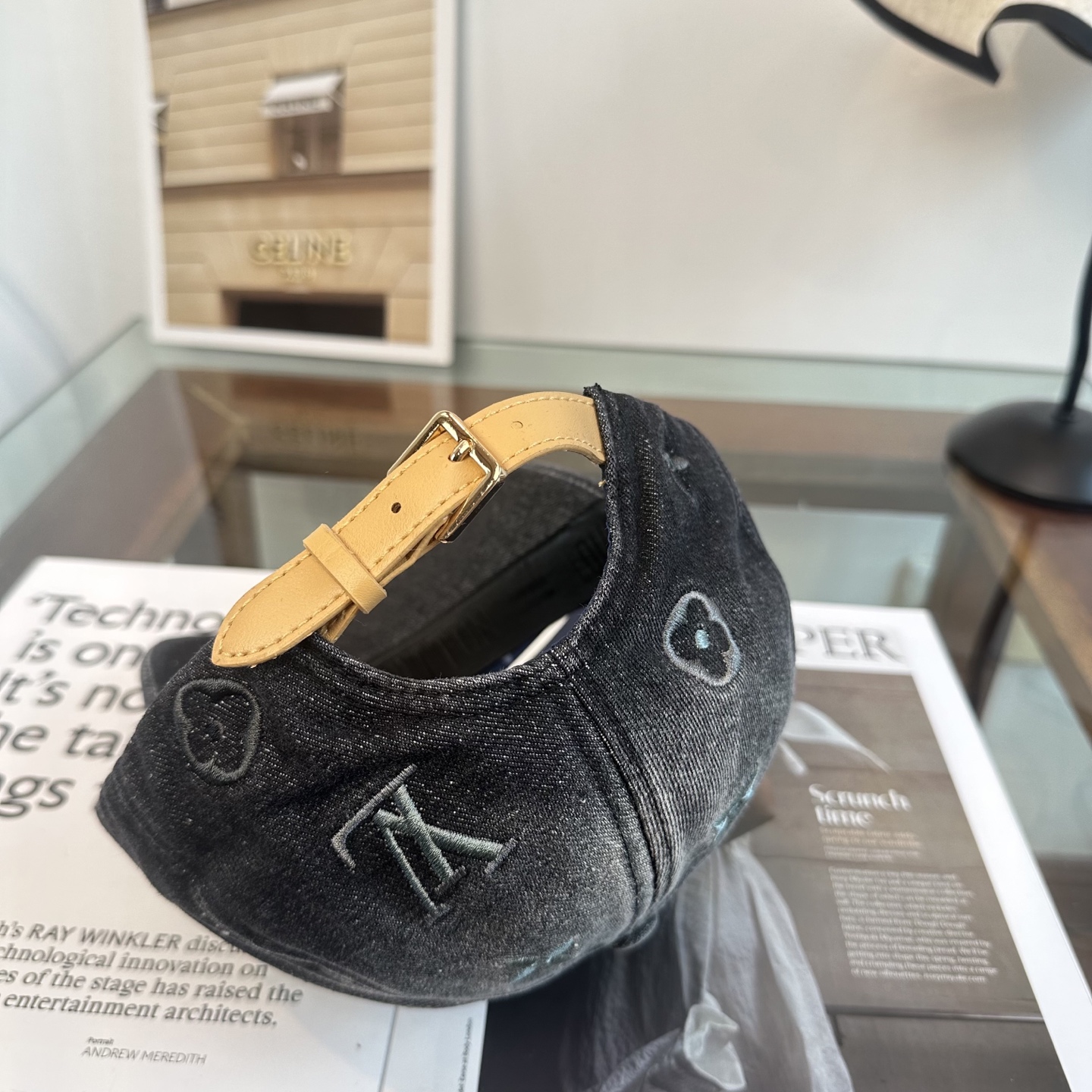 LV 高仿 老花壓紋牛仔棒球帽 做舊灰色休閒百搭款