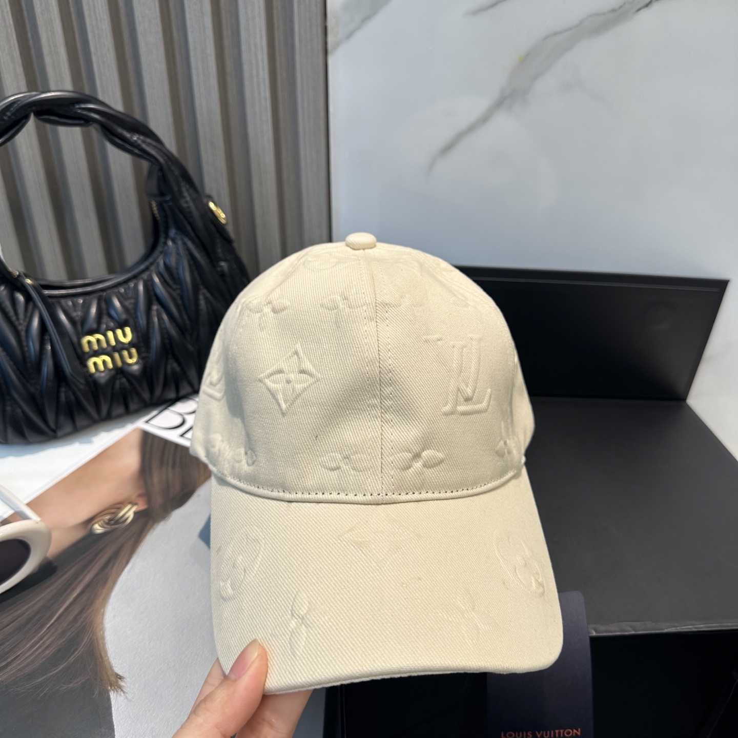 LV 原單 米白老花壓紋棒球帽 輕奢休閒百搭款
