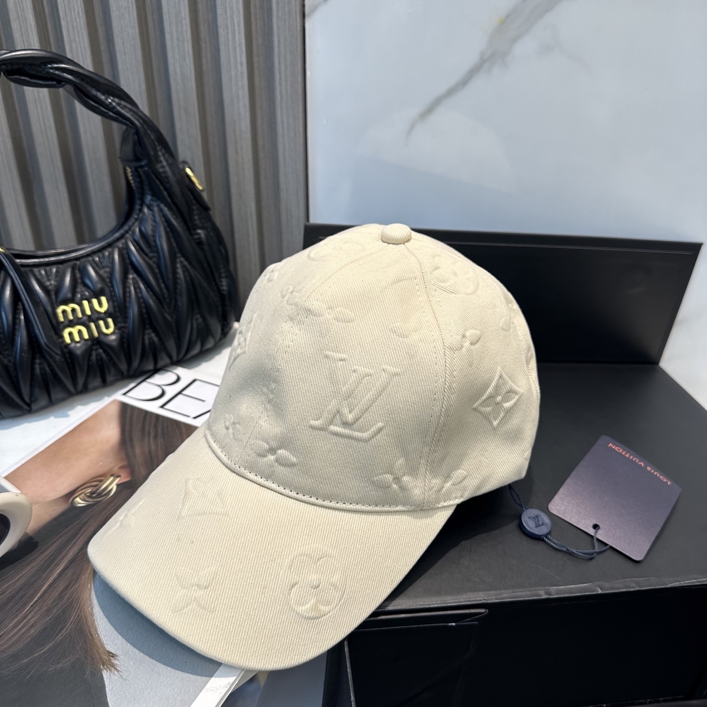 LV 原單 米白老花壓紋棒球帽 輕奢休閒百搭款