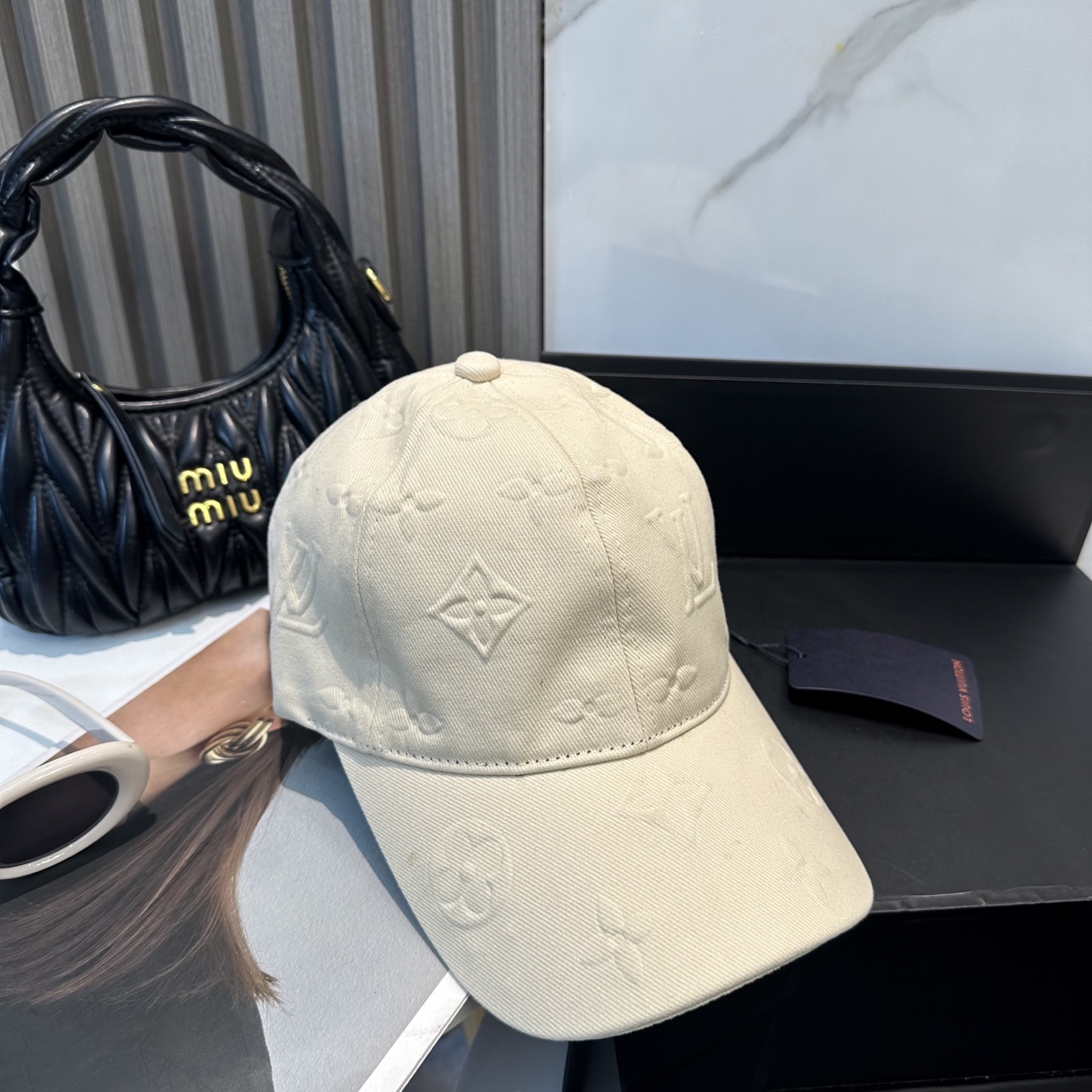 LV 原單 米白老花壓紋棒球帽 輕奢休閒百搭款