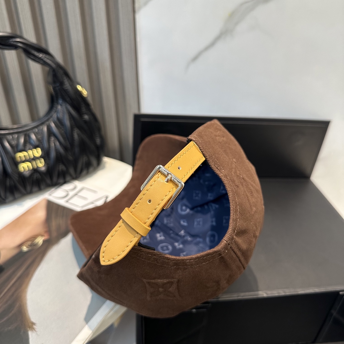 LV 一比一 棕色老花壓紋棒球帽 復古休閒款