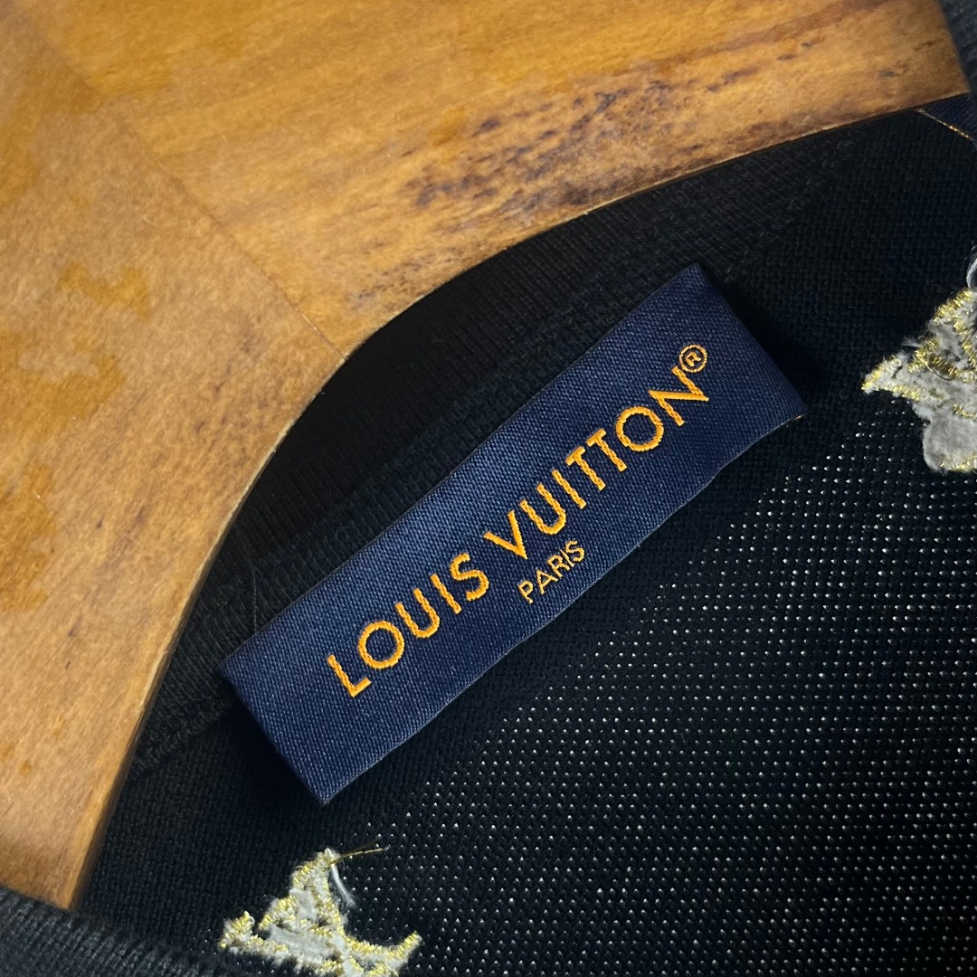 LV 原單 男款 滿版Logo POLO衫 短袖翻領商務休閒