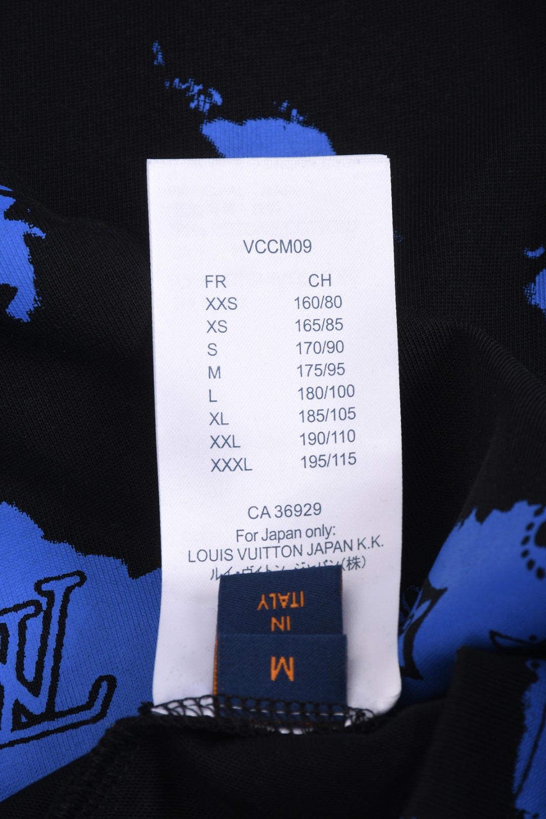 LV A貨男款藍黑拼接Monogram短袖T恤 潮流街頭款