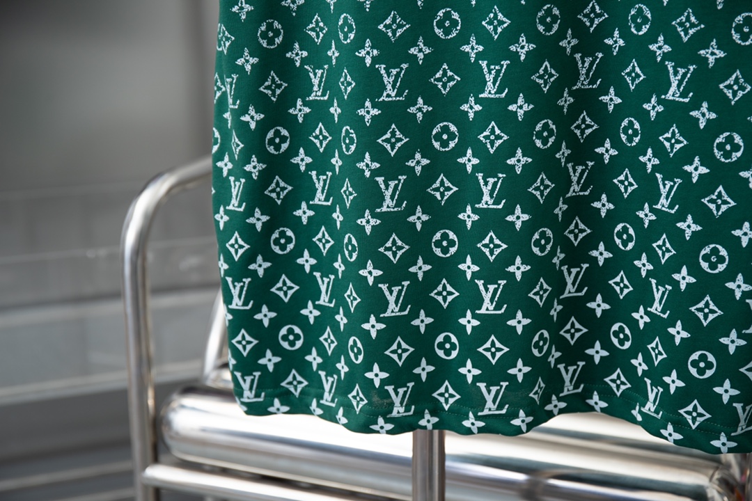 LV高仿綠色漸層Monogram滿版短袖T恤